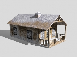 Snow Covered Cottage 3d preview