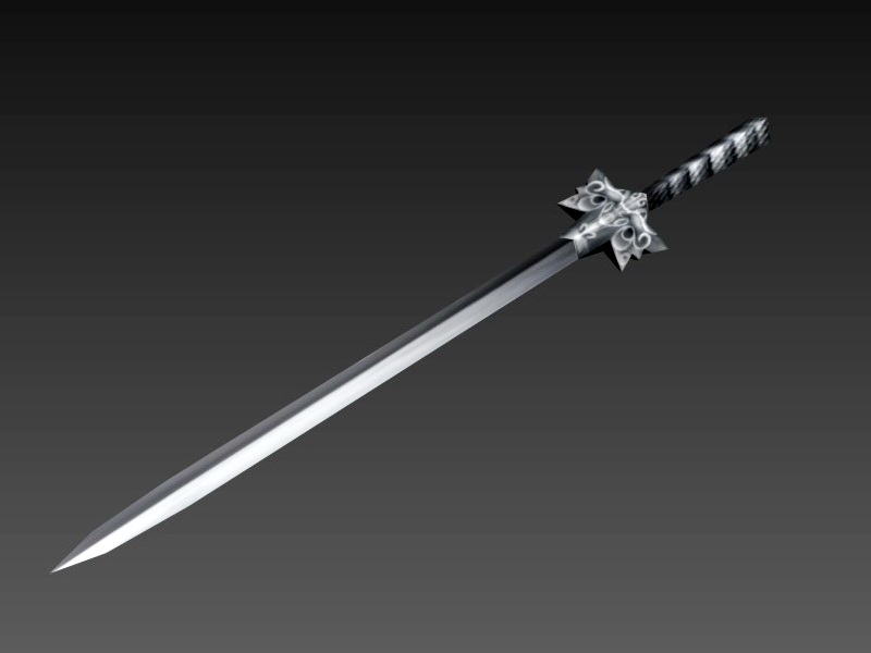 Damascus Viking Sword 3d rendering