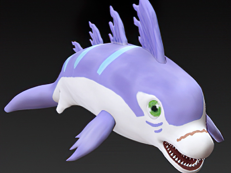 Digimon Dolphmon 3d rendering