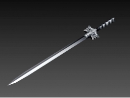 Damascus Viking Sword 3d preview