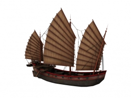 Junk Sailing Ship 3d preview