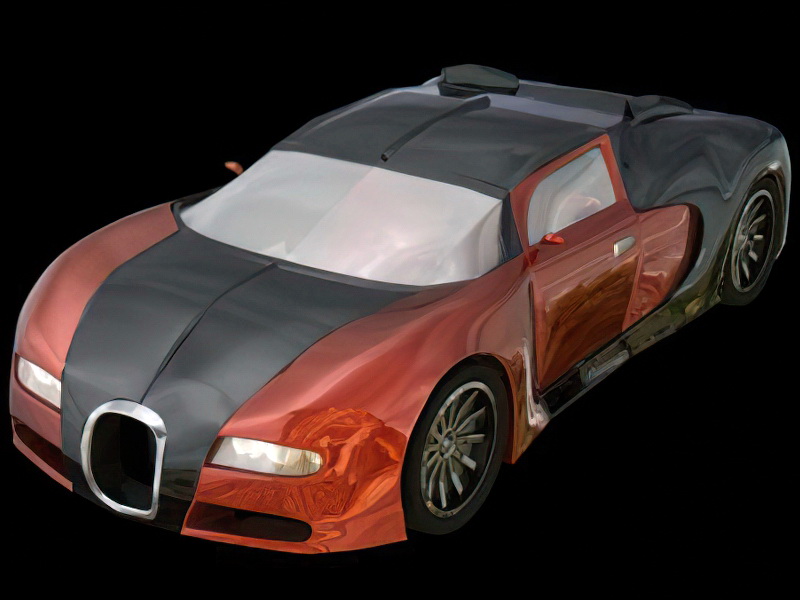 Bugatti Roadster 3d rendering