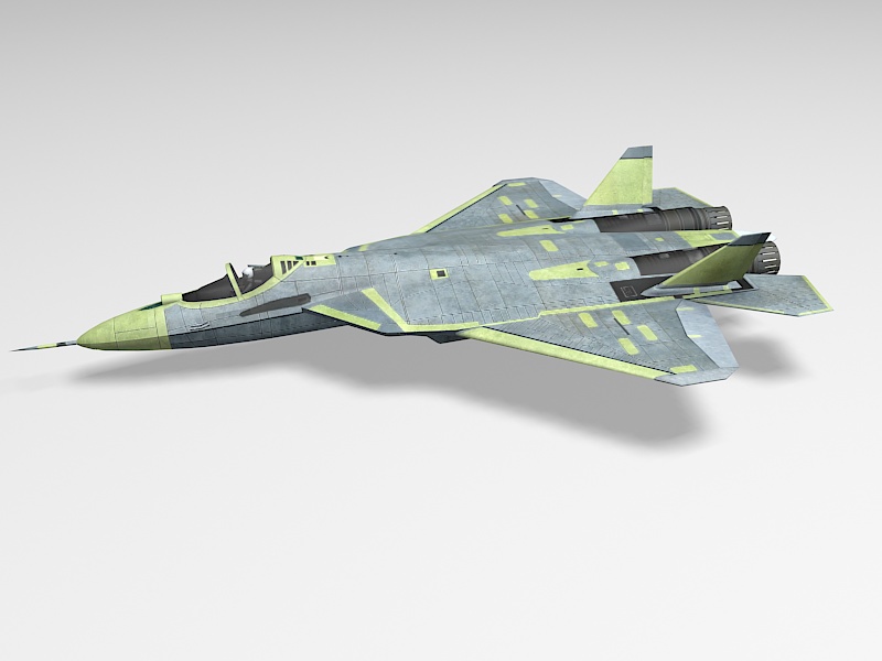 Sukhoi Su-57 Stealth Fighter 3d rendering