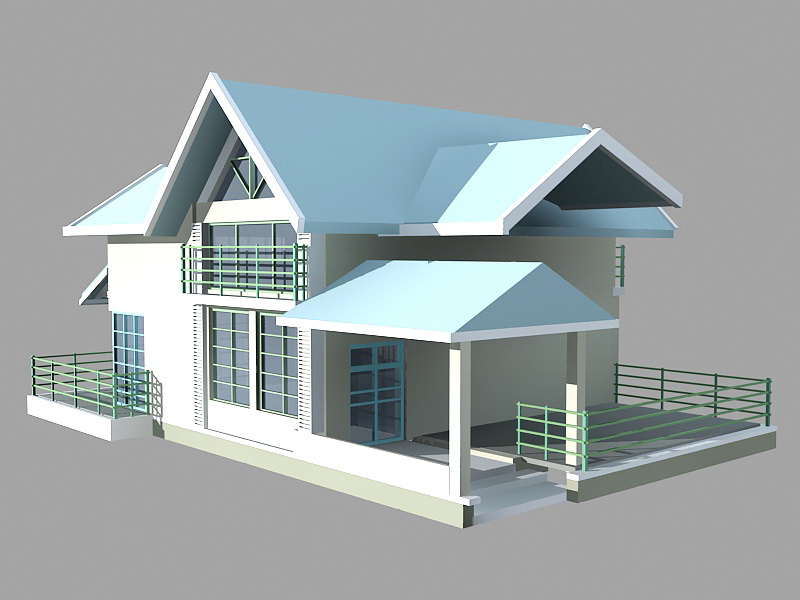 Modern House Outside 3d rendering