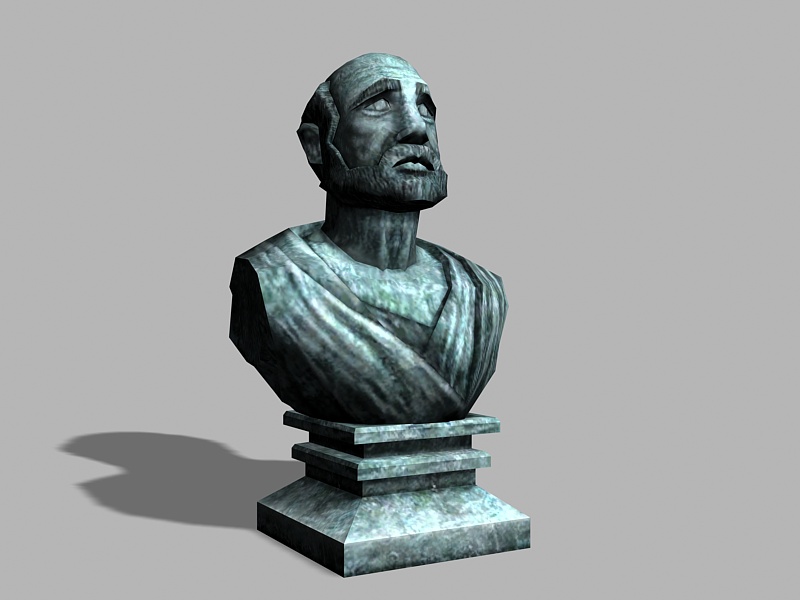 A Wise Man Sculpture 3d rendering