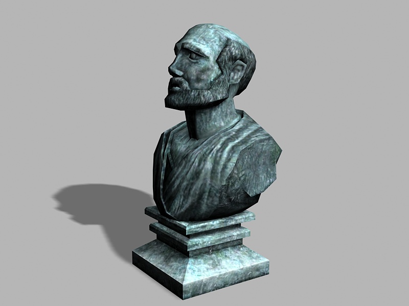 A Wise Man Sculpture 3d rendering