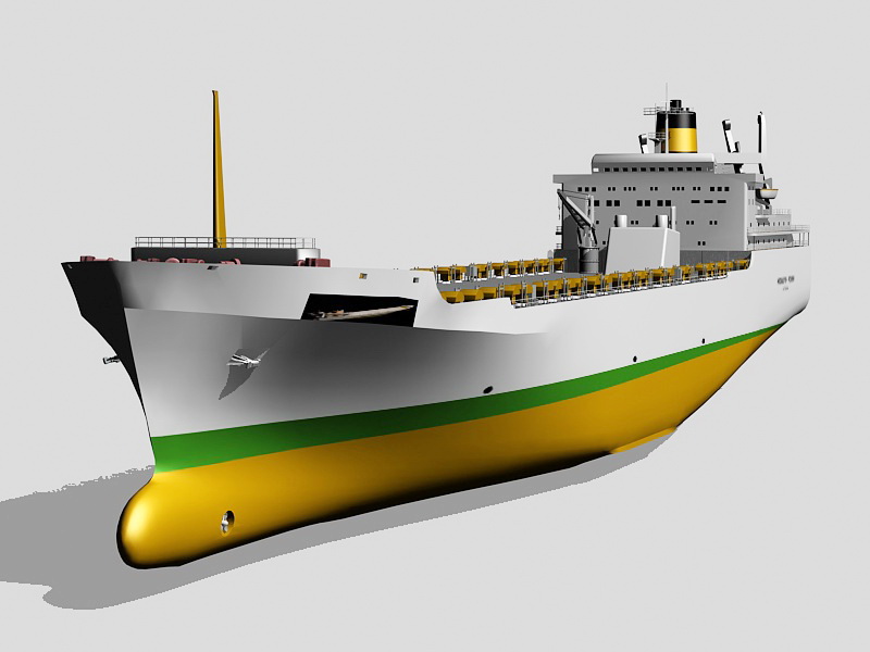 Seagoing Freighter 3d rendering