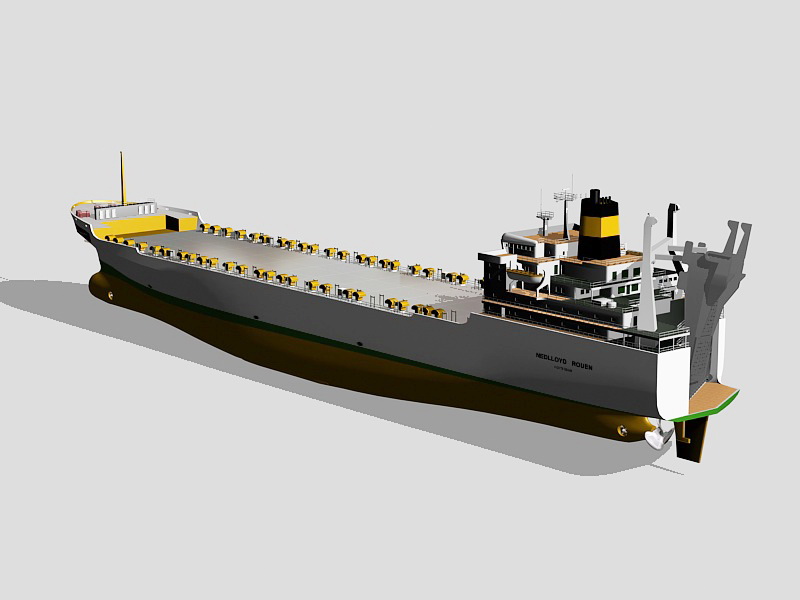 Seagoing Freighter 3d rendering