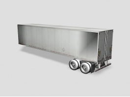 Semi Truck Box Trailer 3d preview