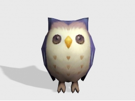 Low Poly Owl 3d preview