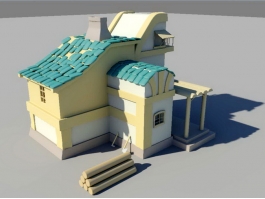 Country House Cartoon 3d preview