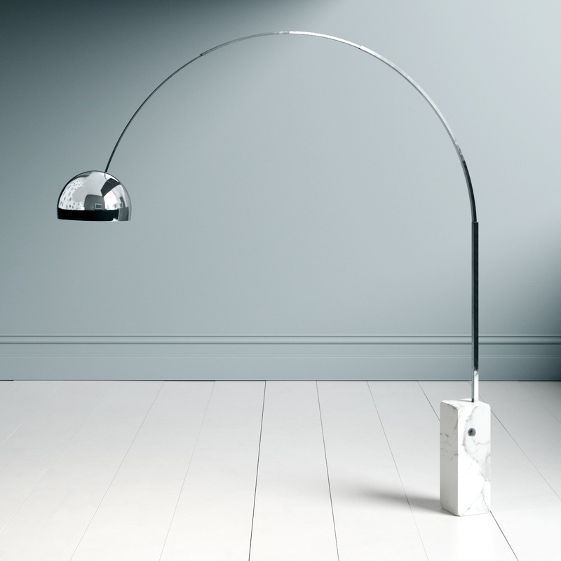 Modern Arc Floor Lamp 3d rendering