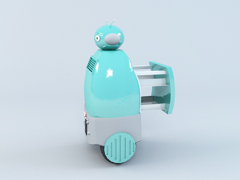 Retro Robot 3d rendering