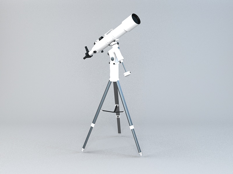 Astronomical Telescope 3d rendering