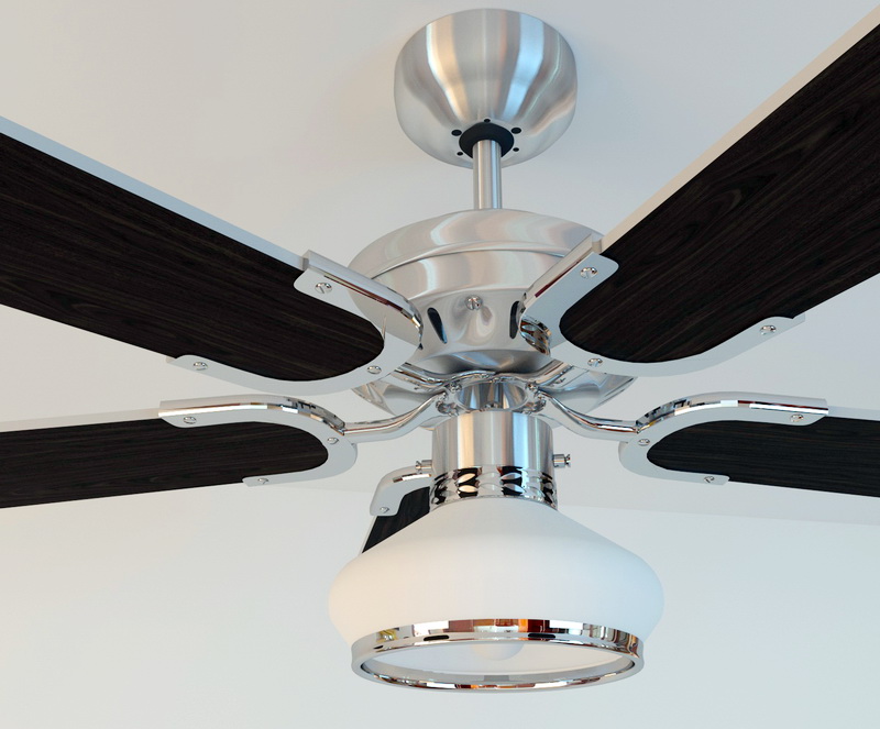 Ceiling Fan with Light 3d rendering
