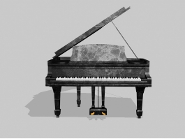 Old Grand Piano 3d preview