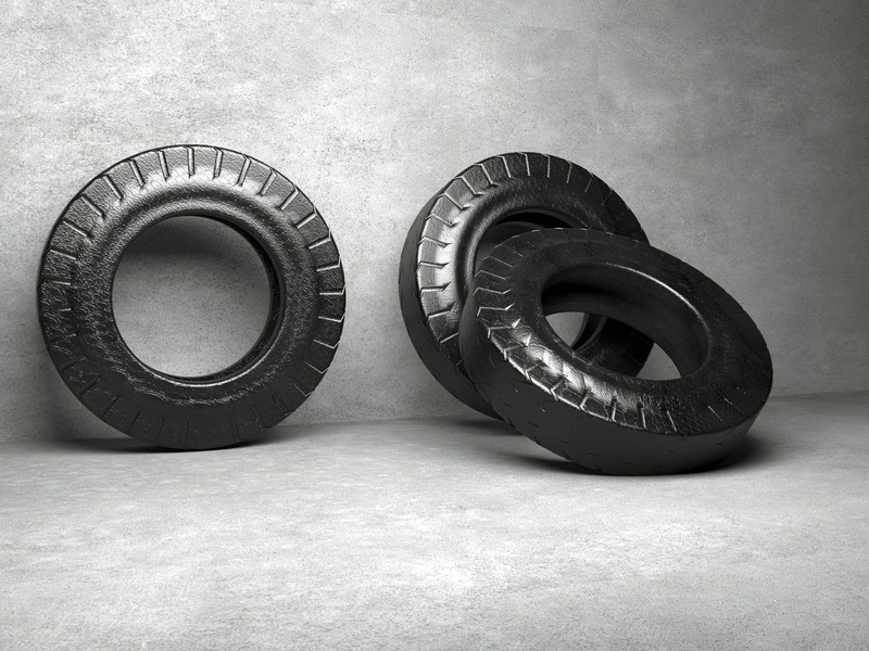 New Road Tyres 3d rendering