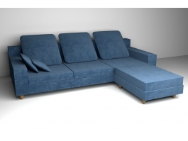 Blue Sectional Sofas 3d model preview
