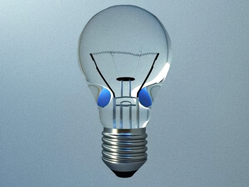 Incandescent Light Bulb 3d rendering
