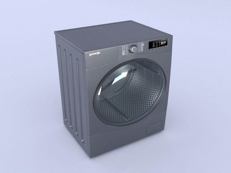Front-loader Washing Machine 3d rendering