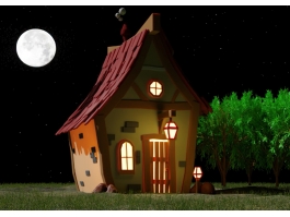 Cartoon Fairy House 3d model preview