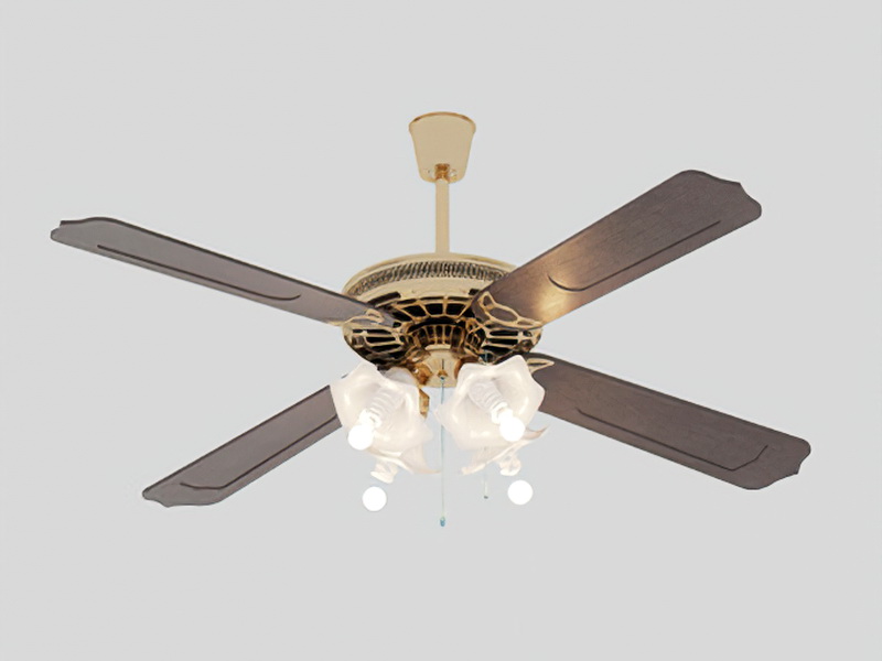 Ceiling Fan with Lamps 3d rendering