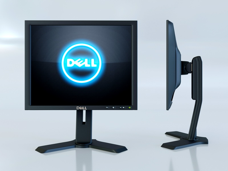 Dell P190st Monitor 3d rendering