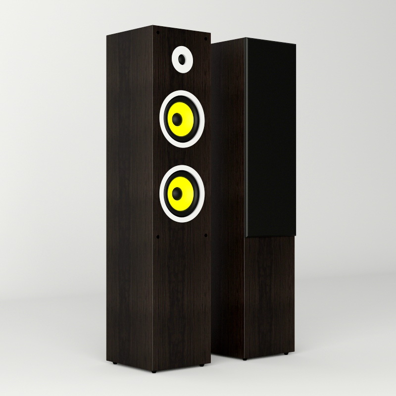 High End Audio Speakers 3d rendering