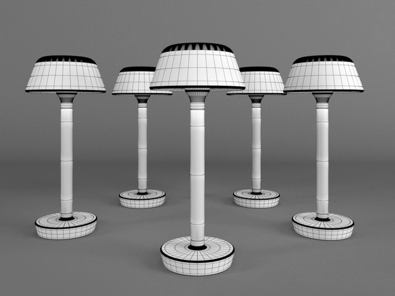 Modern Minimalist Table Lamps 3d rendering