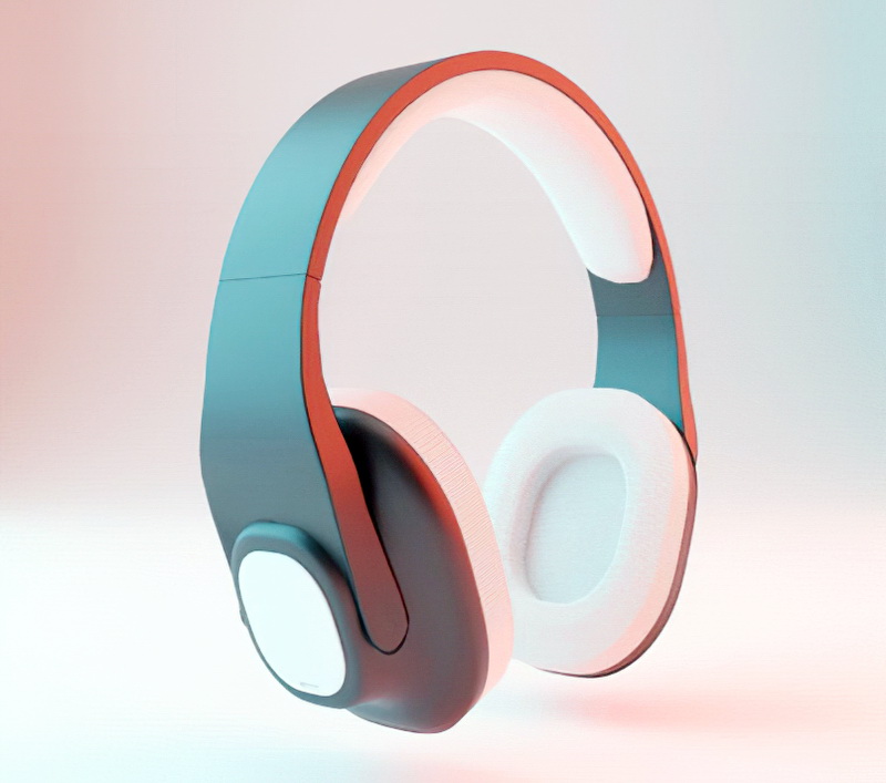 Wireless Headphones 3d rendering