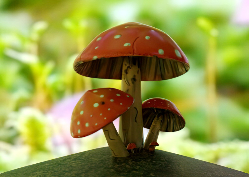Red Mushroom 3d rendering