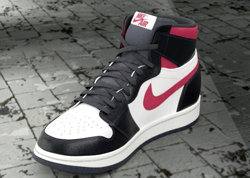 Nike Air Jordan 3d rendering