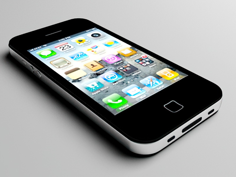 Apple iphone Black 3d rendering