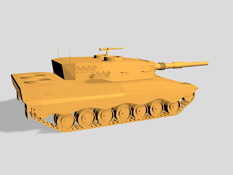 Leopard 2A7 MBT 3d rendering