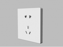 Wall Socket Outlet 3d preview