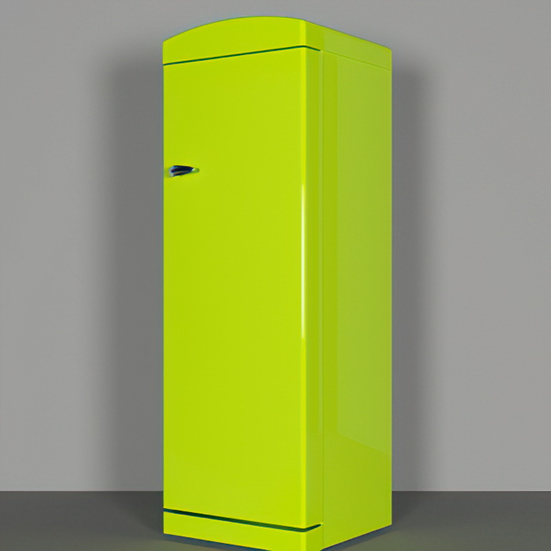 Lime Green Fridge 3d rendering