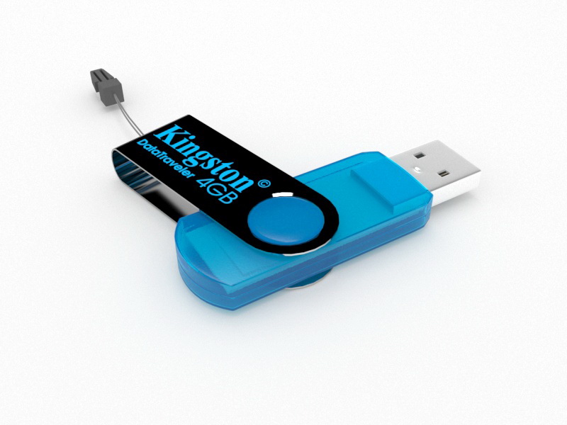 Kingston 4GB USB 3d rendering