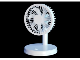 White Desk Fan 3d model preview