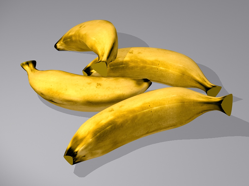 Old Bananas 3d rendering