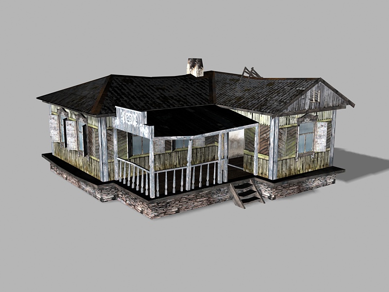 Old Abandoned House 3d rendering