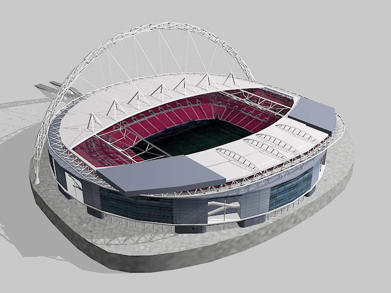 Wembley Stadium 3d rendering