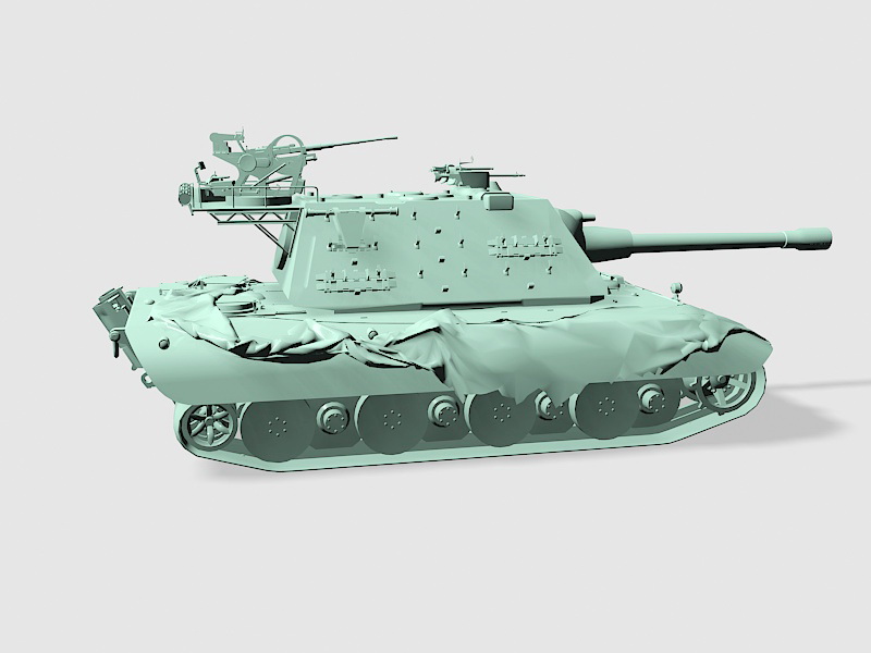 Panzerkampfwagen E-100 Tank 3d rendering