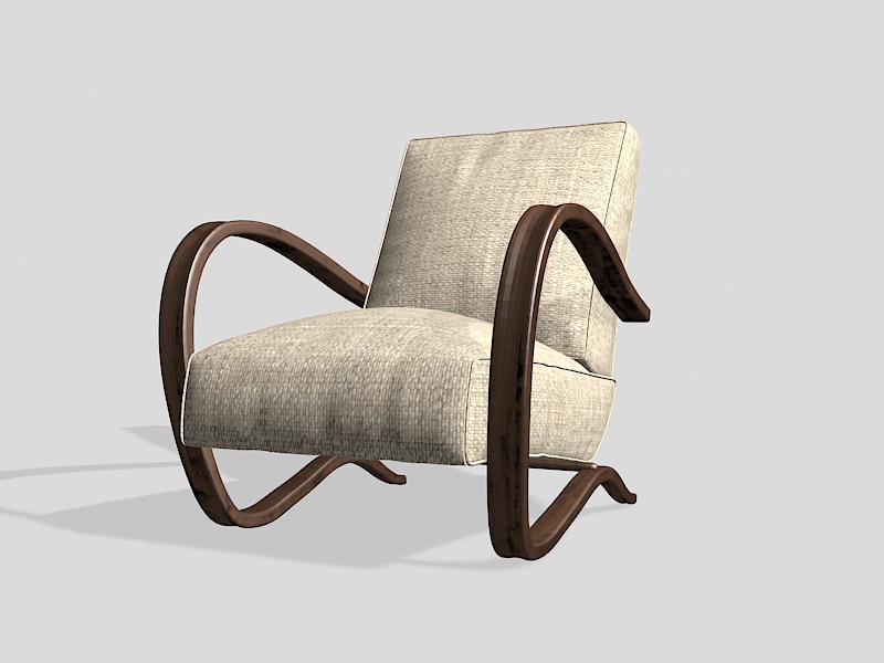 Retro Armchair 3d rendering