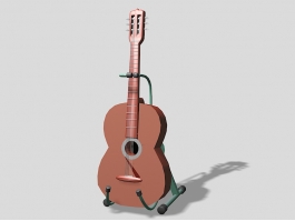 Guitar on Stand 3d preview