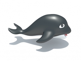 Cute Cartoon Whale 3d preview