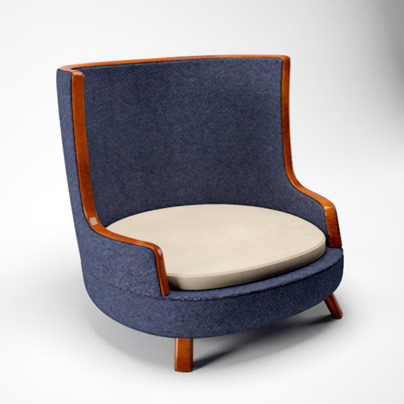 Fabric Tub Chair 3d rendering