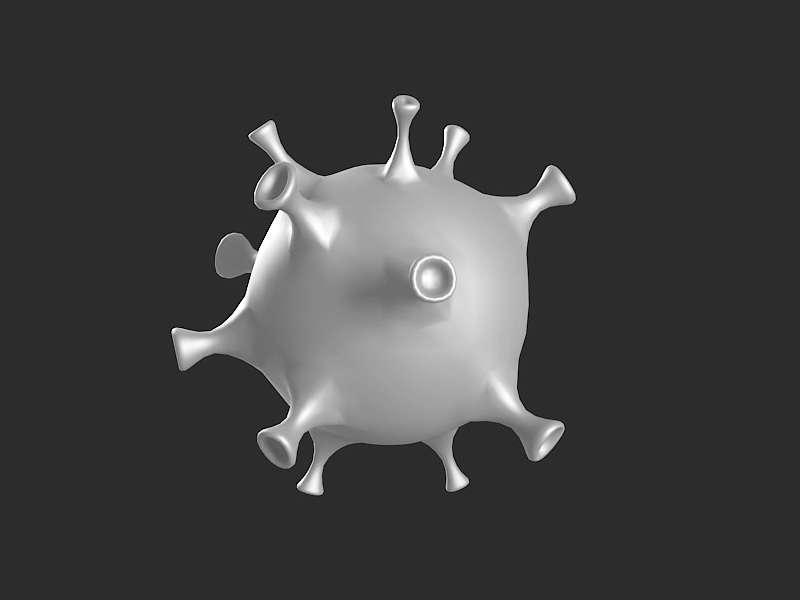 Virus Cell 3d rendering