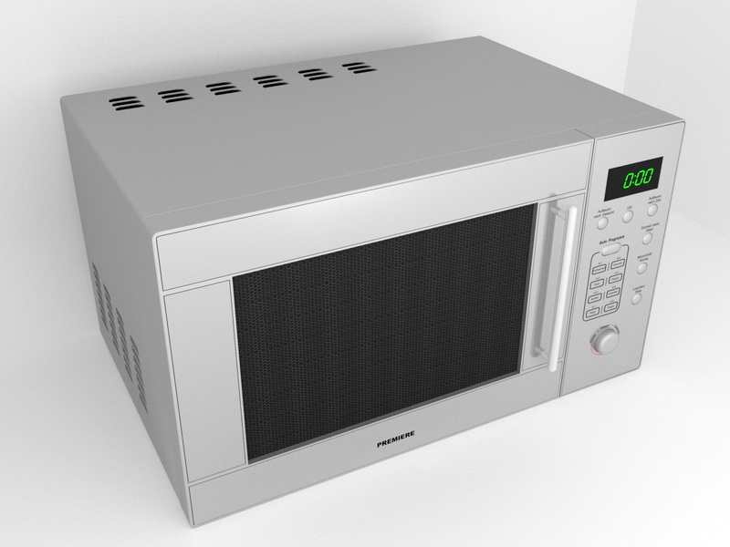 Premier Microwave Oven 3d rendering