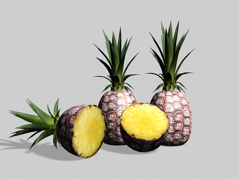 Pineapple Fruits 3d rendering