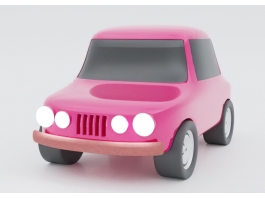 Pink Toy Car 3d preview